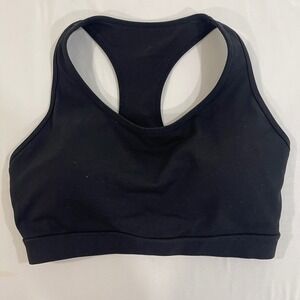 Abi‎ and Joseph Sports Bra Womens Medium Black Nylon Racerback Mesh Activewear